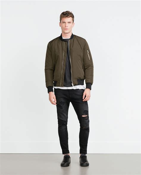 zara mens bomber jacket|Mens Jackets 